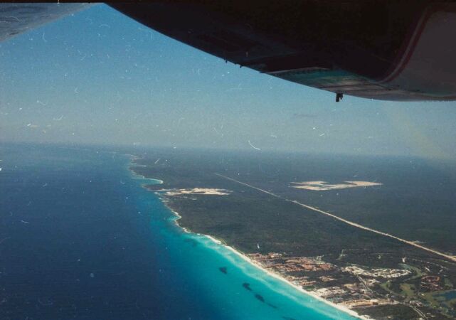 Flight from Cozumel to Chichen Itza Mexico 1998