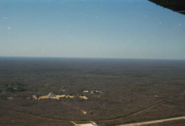 Panorama over Chichen Itza Mexico
